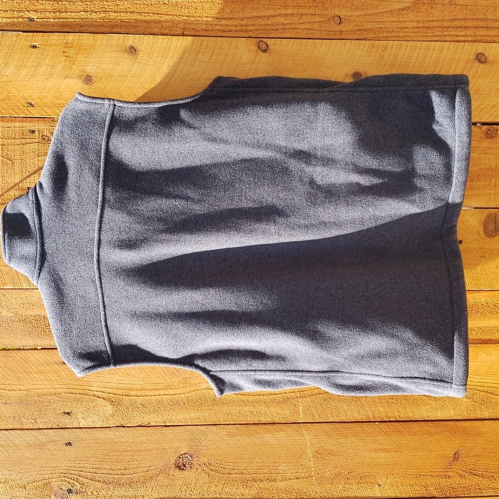 Lands End Fleece Zippered Vest 38-40 Gray - Picture 7 of 8